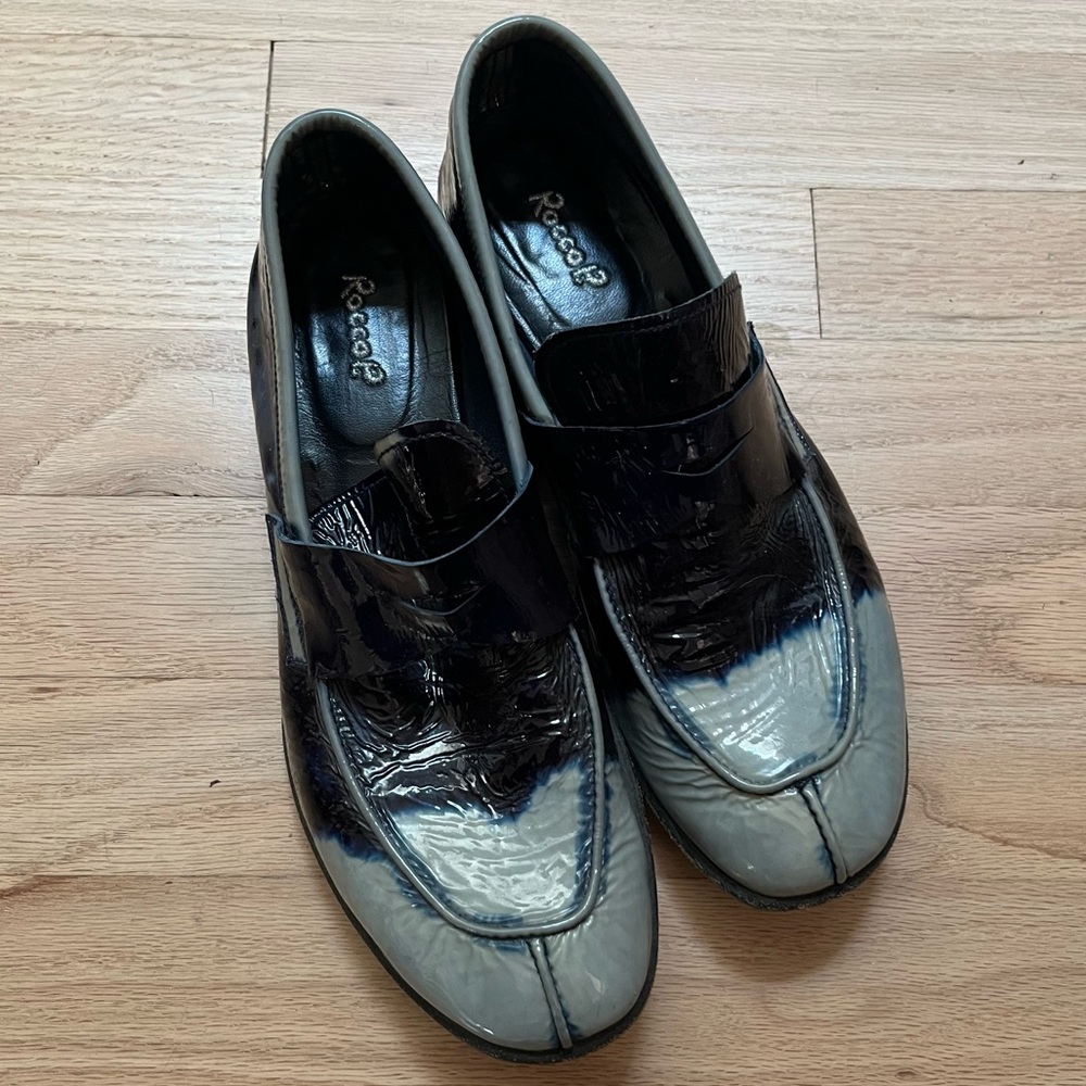 ROCCO P. Blue Patent Leather Loafers